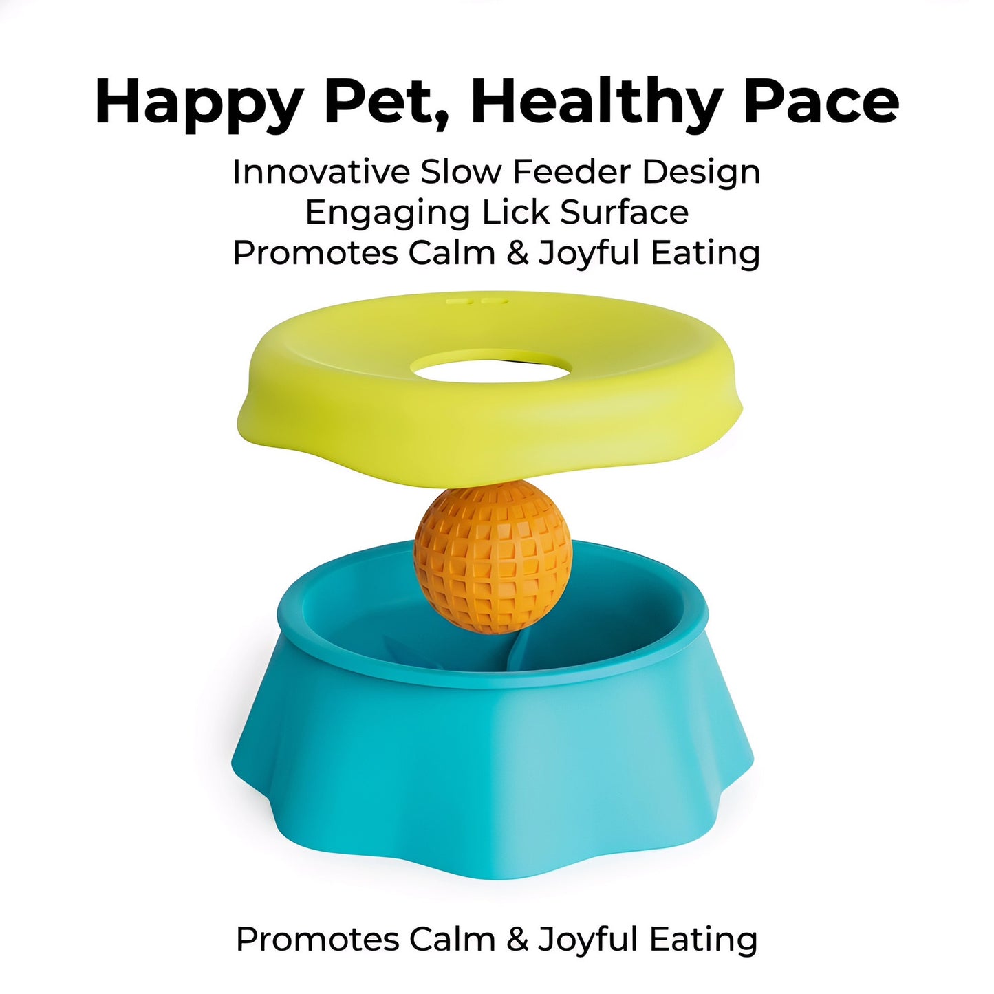 Multi purpose dog bowl,Dog Liquid Slow Feeder,Lick Bowl with Ball